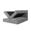 MAGIC szürke kárpitozott boxspring ágy ágyneműtartóval
