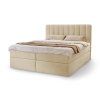 MAGIC kárpitozott bézs boxspring franciaágy